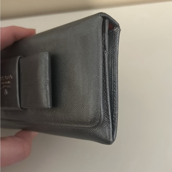 Prada Milano Long Bow Metallic Wallet 8x4 - Picture 5 of 16